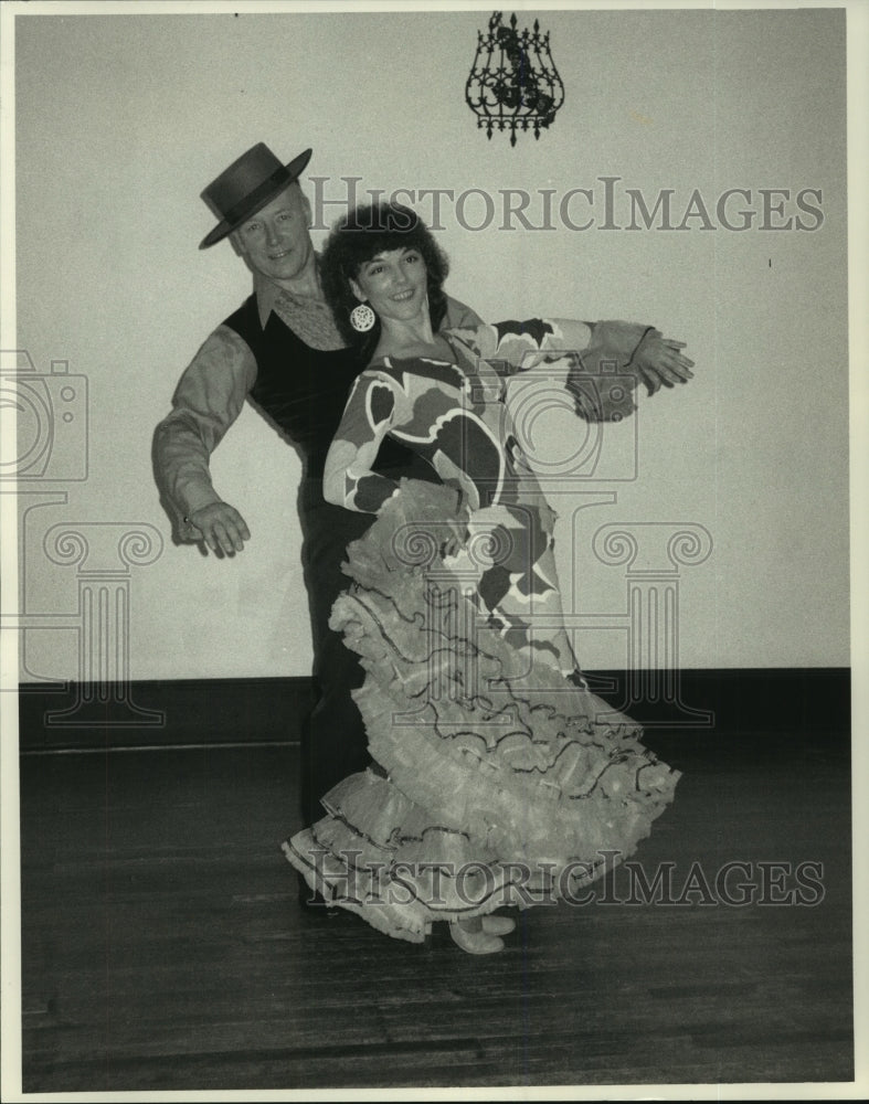 Press Photo Albany, New York ballroom dancers Jean &amp; William Keehan - tup00380 - Historic Images