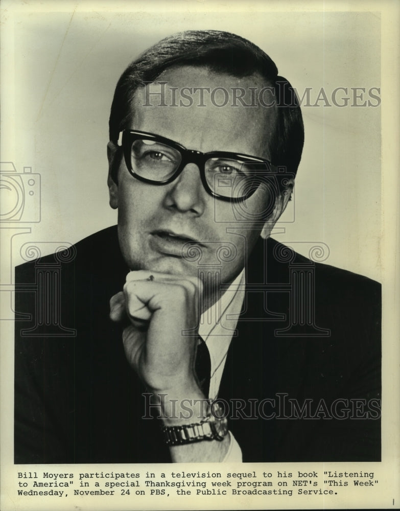 Press Photo Journalist Bill Moyers - tup00524-Historic Images