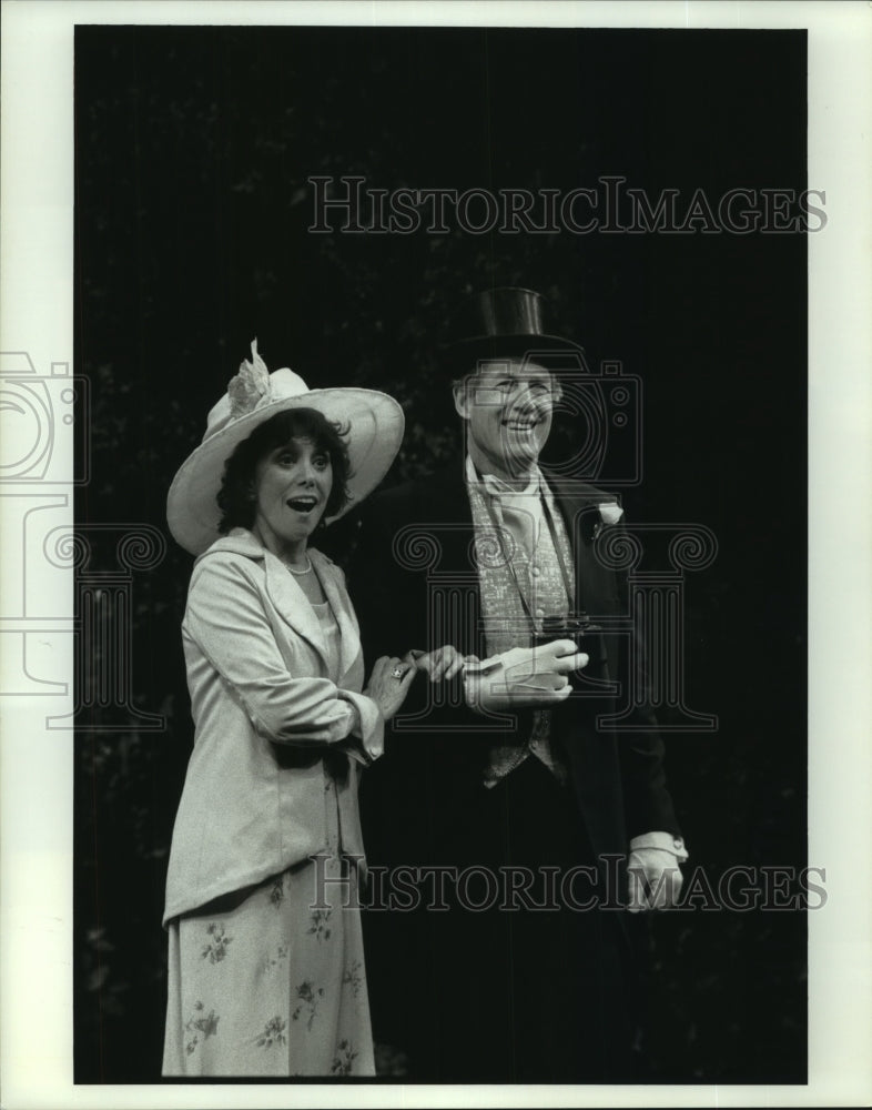 1997 Press Photo Marlo Thomas &amp; Frank Converse star on stage in &quot;Woman In Mind&quot; - Historic Images