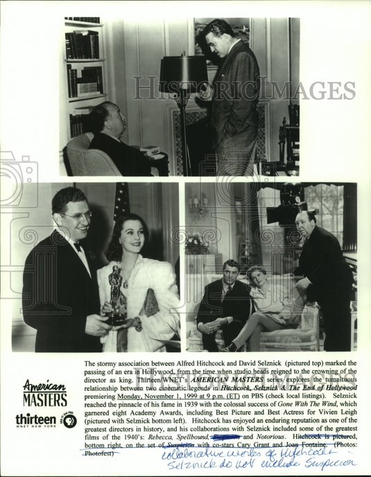 1999 Press Photo Alfred Hitchcock & David Selznick work together & on their own - Historic Images