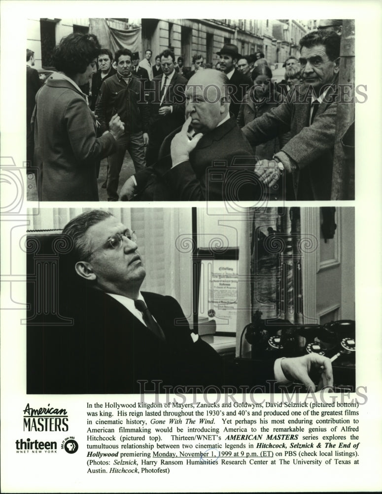 1999 Press Photo Directors, Alfred Hitchcock on top &amp; David Selznick on bottom - Historic Images