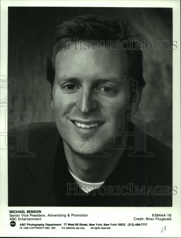 1999 Press Photo Michael Benson, Advertising &amp; Promotion, ABC Entertainment - Historic Images