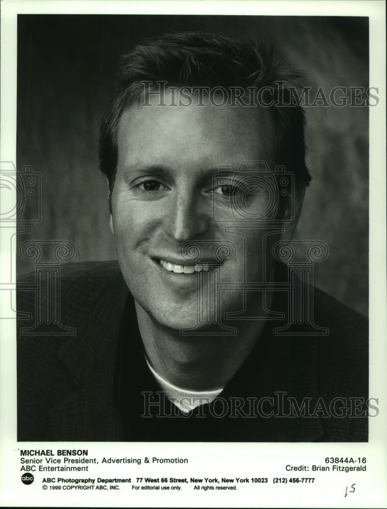 1999 Press Photo Michael Benson, Advertising & Promotion, ABC Entertainment - Historic Images