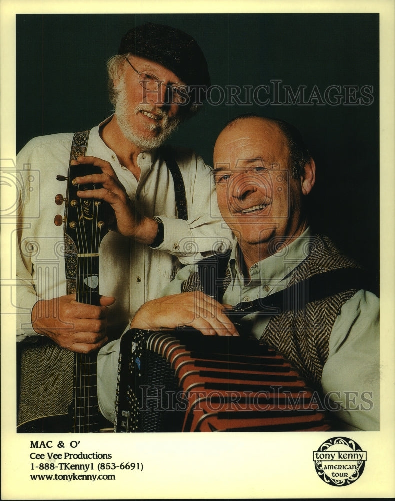 2005 Press Photo Mac & O' at The Egg with instruments, Tony Kenny American Tour - Historic Images