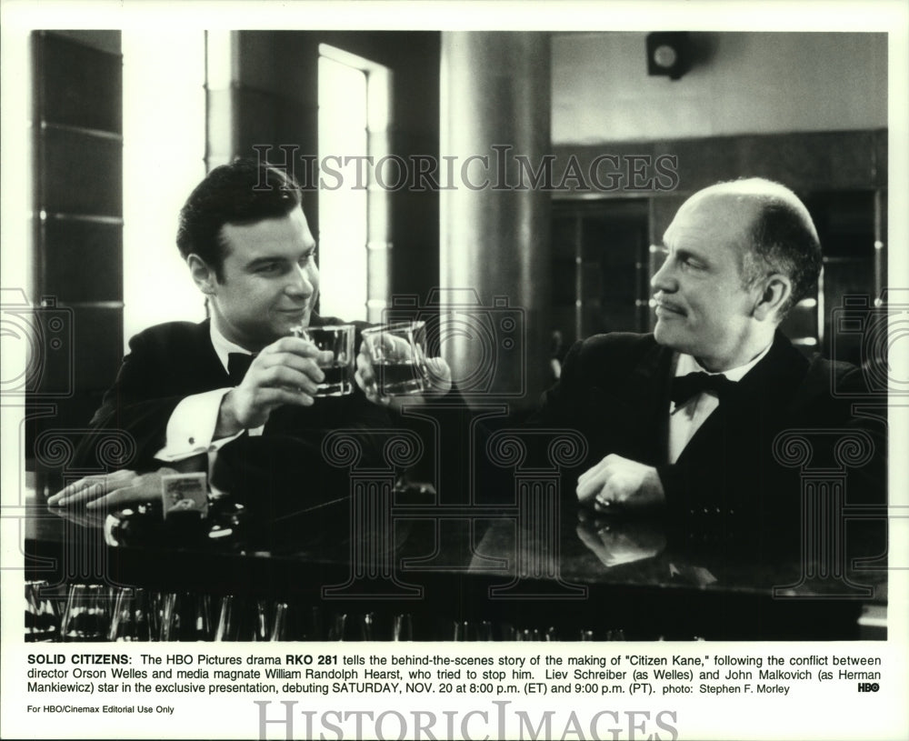 Press Photo Liev Schreiber & John Malkovich star in "RKO 281" on HBO - tup00858 - Historic Images