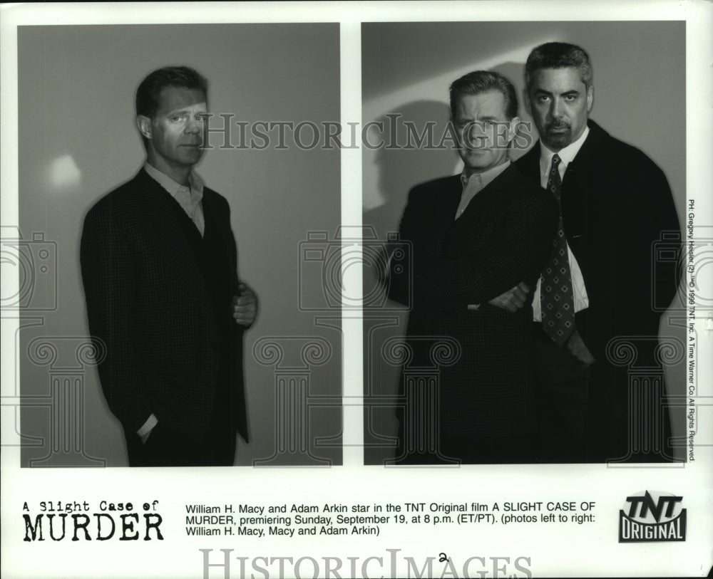 1999 Press Photo William H. Macy & Adam Arkin star in "A Slight Case of Murder" - Historic Images
