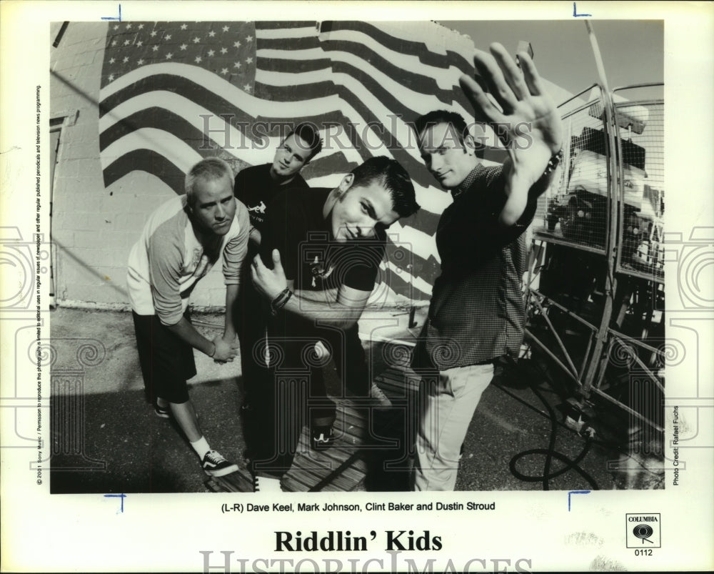 2001 Press Photo Musical group Riddlin&#39; Kids - tup01155 - Historic Images