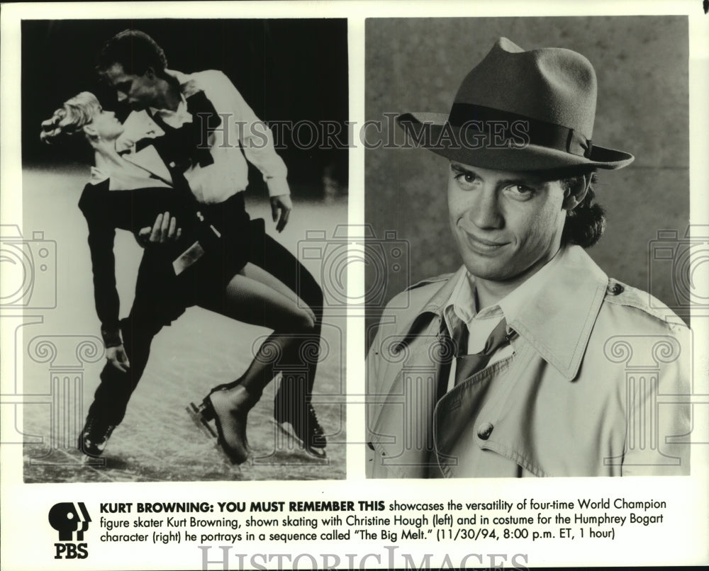 1994 Press Photo Figure skater Kurt Browning appears in PBS television special - Historic Images