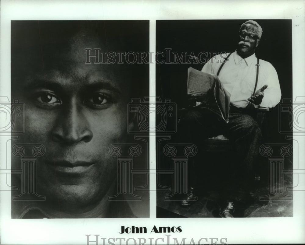 1998 Press Photo John Amos performs &quot;Halley&#39;s Comet&quot; in Albany, New York - Historic Images