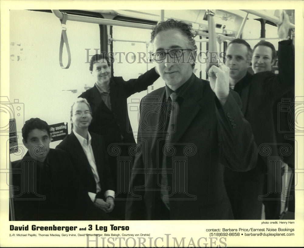 2004 Press Photo Musical group David Greenberger and 3 Leg Torso - tup01277 - Historic Images