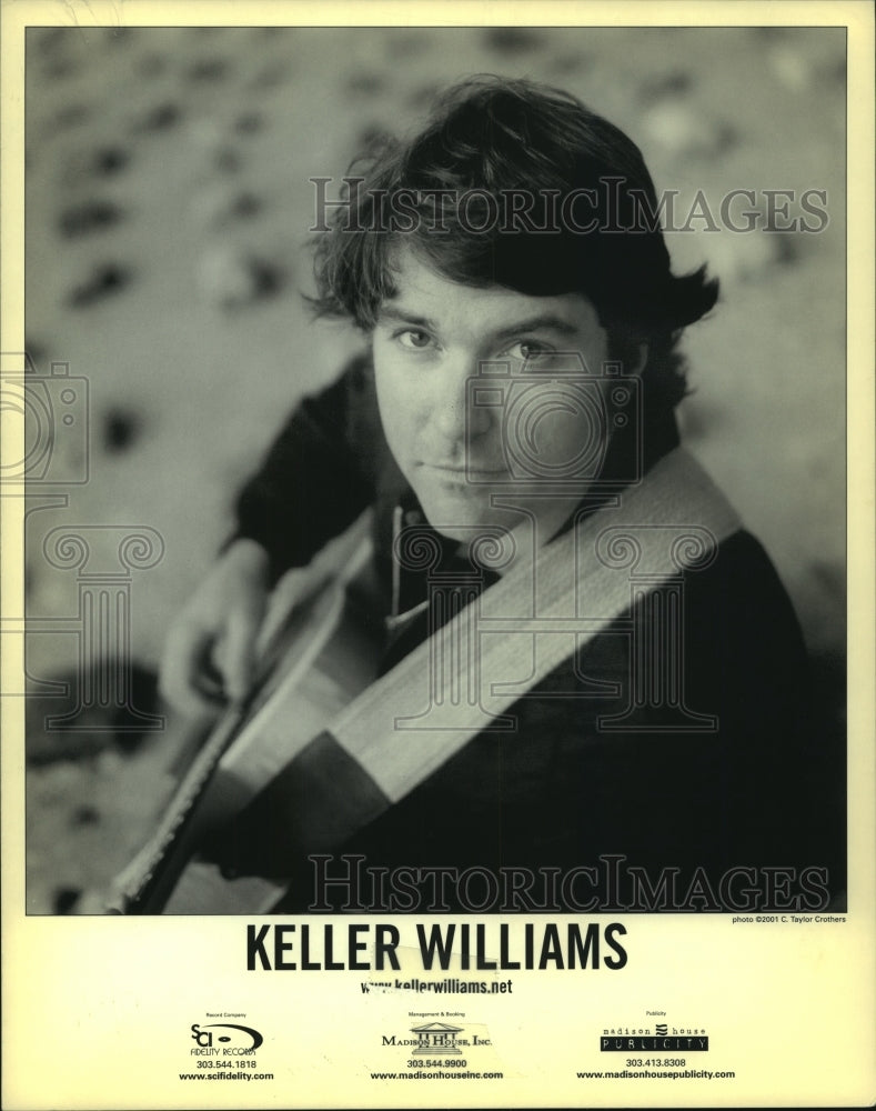 2001 Press Photo Musical performer Keller Williams - tup01338 - Historic Images