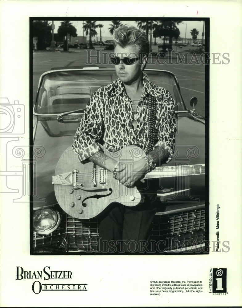 1995 Press Photo Musician Brian Setzer, of the Brian Setzer Orchestra - Historic Images