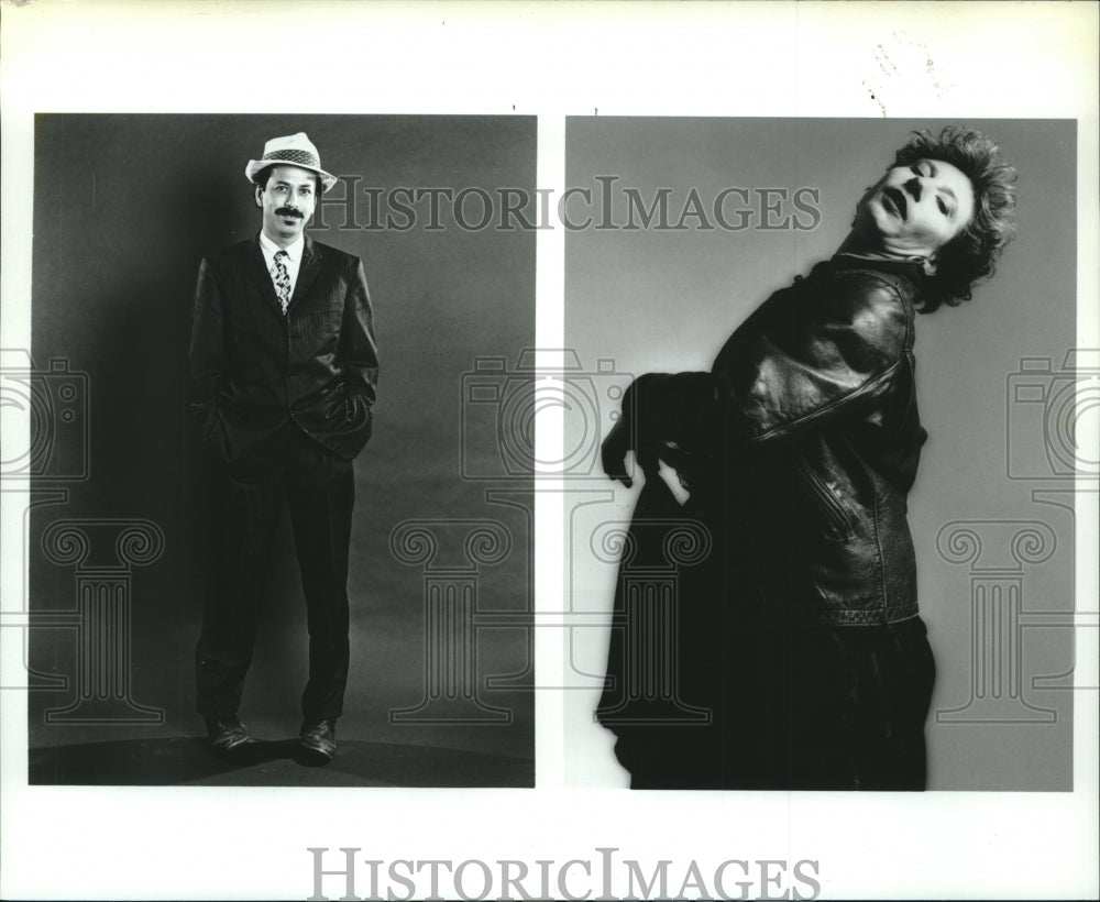 Press Photo Solo theatre artists Ernesto Sanchez & Nina Wise in New York - Historic Images
