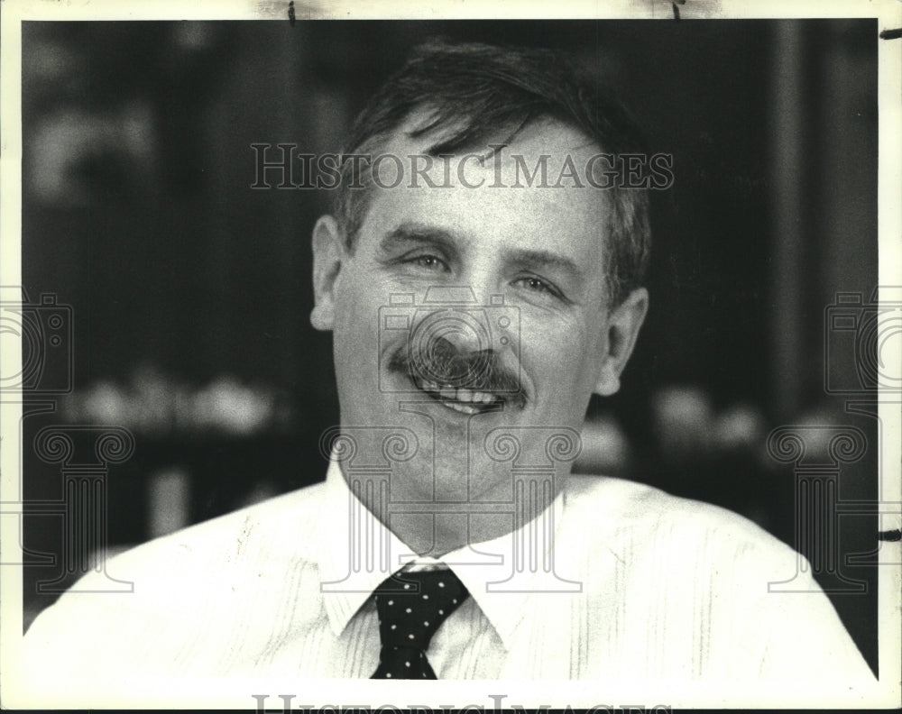 1989 Press Photo Mechanicville, New York mayor-elect Patrick Hildreth - Historic Images