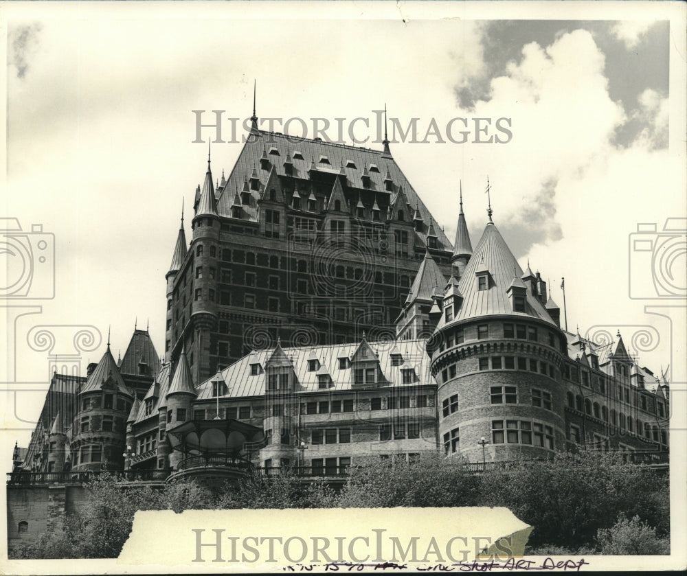 Press Photo The Chateau Frontenac hotel in Quebec City, Quebec, Canada - Historic Images