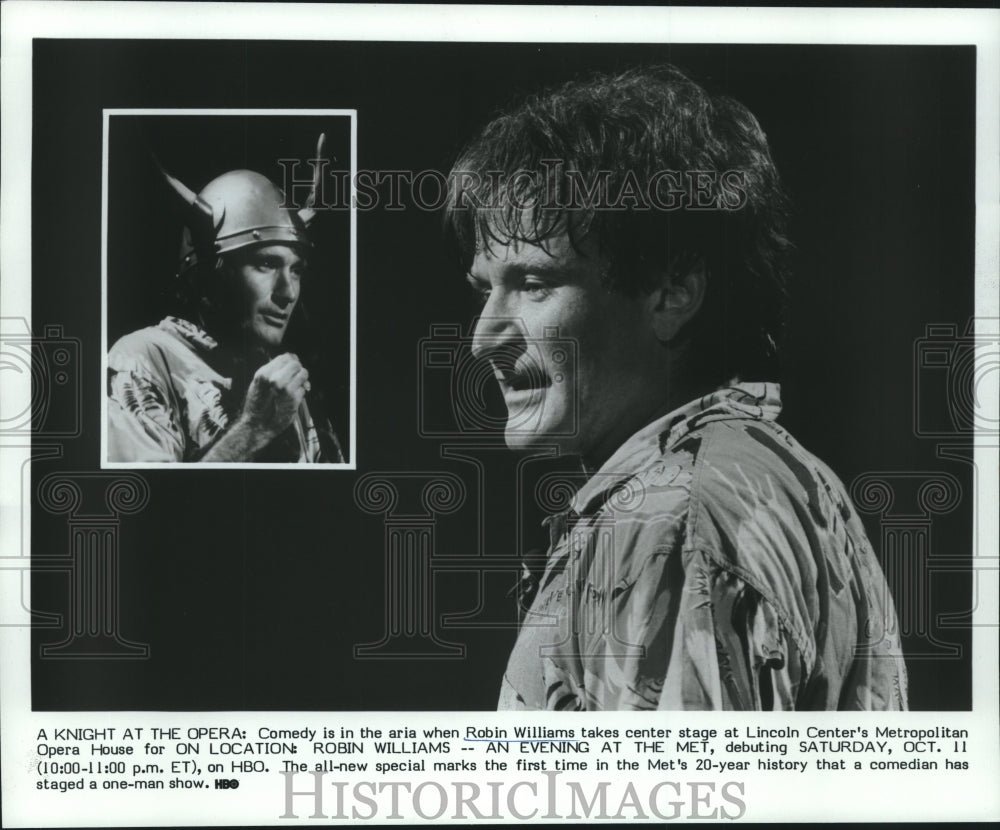 Press Photo Robin Williams performs at Lincoln Center's Metropolitan Opera House - Historic Images