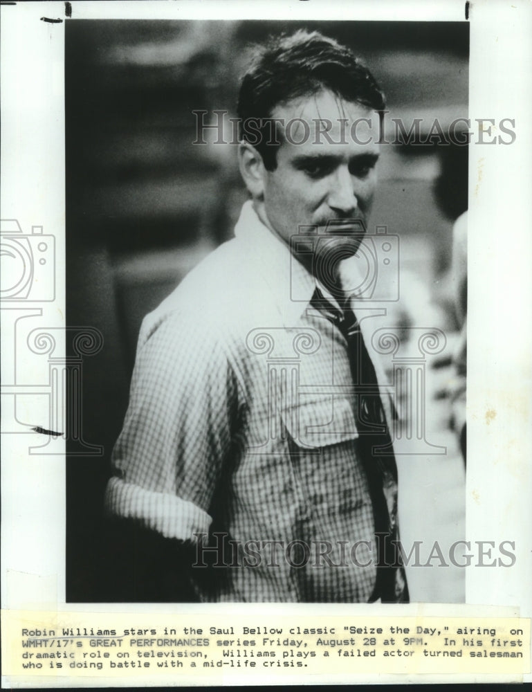 Press Photo Robin Williams stars in &quot;Seize the Day&quot; on PBS&#39; Great Performances - Historic Images