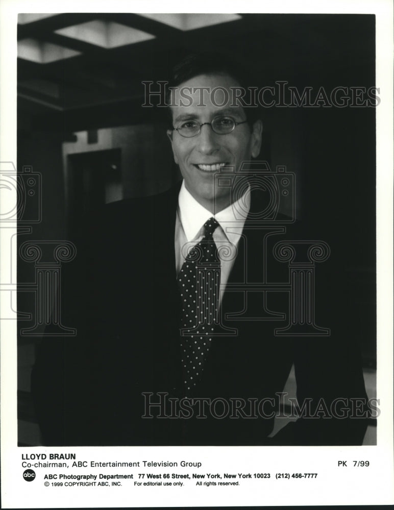 1999 Press Photo Lloyd Braun, Co-Chairman, ABC Entertainment Television Group - Historic Images