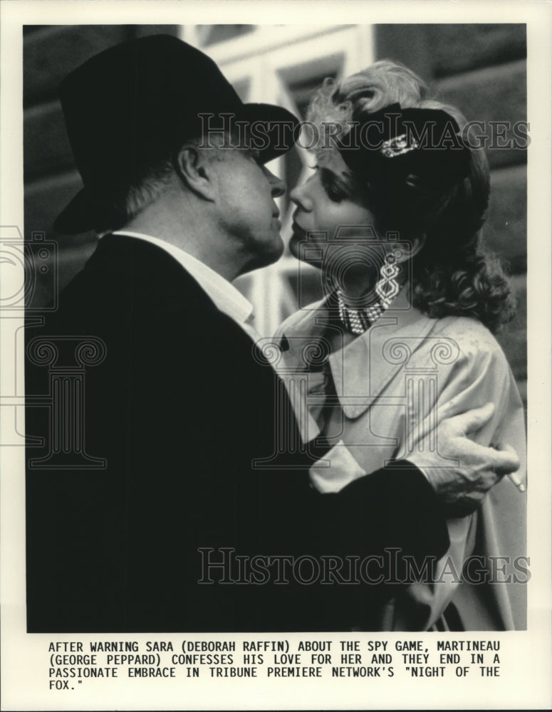Press Photo Deborah Raffin &amp; George Peppard star in &quot;Night of the Fox&quot; - Historic Images