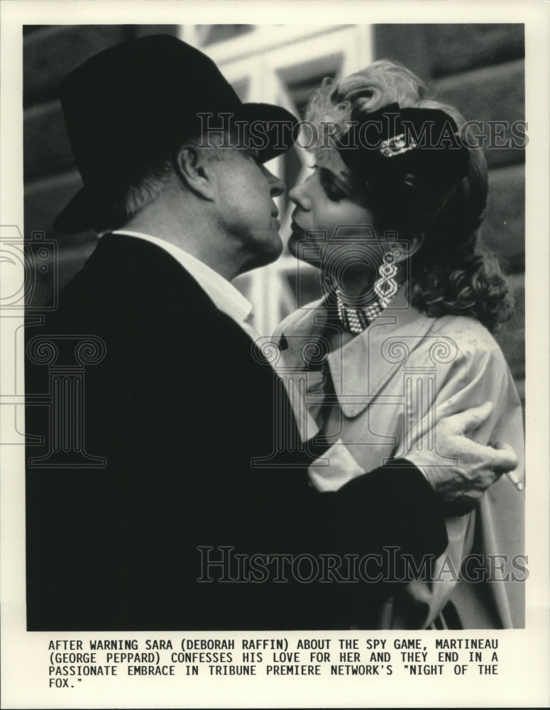 Press Photo Deborah Raffin & George Peppard star in "Night of the Fox" - Historic Images