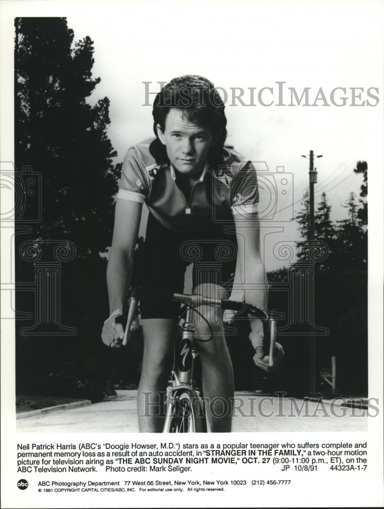 1991 Press Photo Neil Patrick Harris stars in ABC movie &quot;Stranger In The Family&quot; - Historic Images