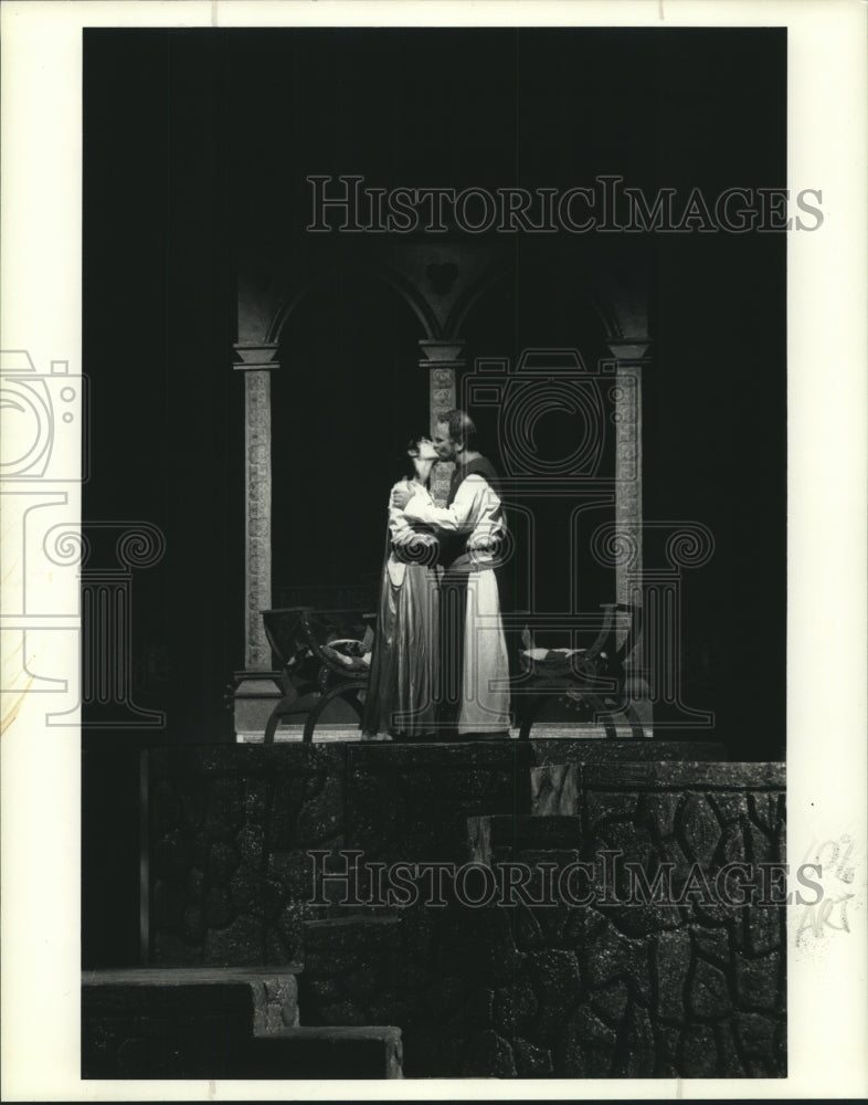 Press Photo Scene from the Park Playhouse staging of "Camelot" in Albany, NY - Historic Images