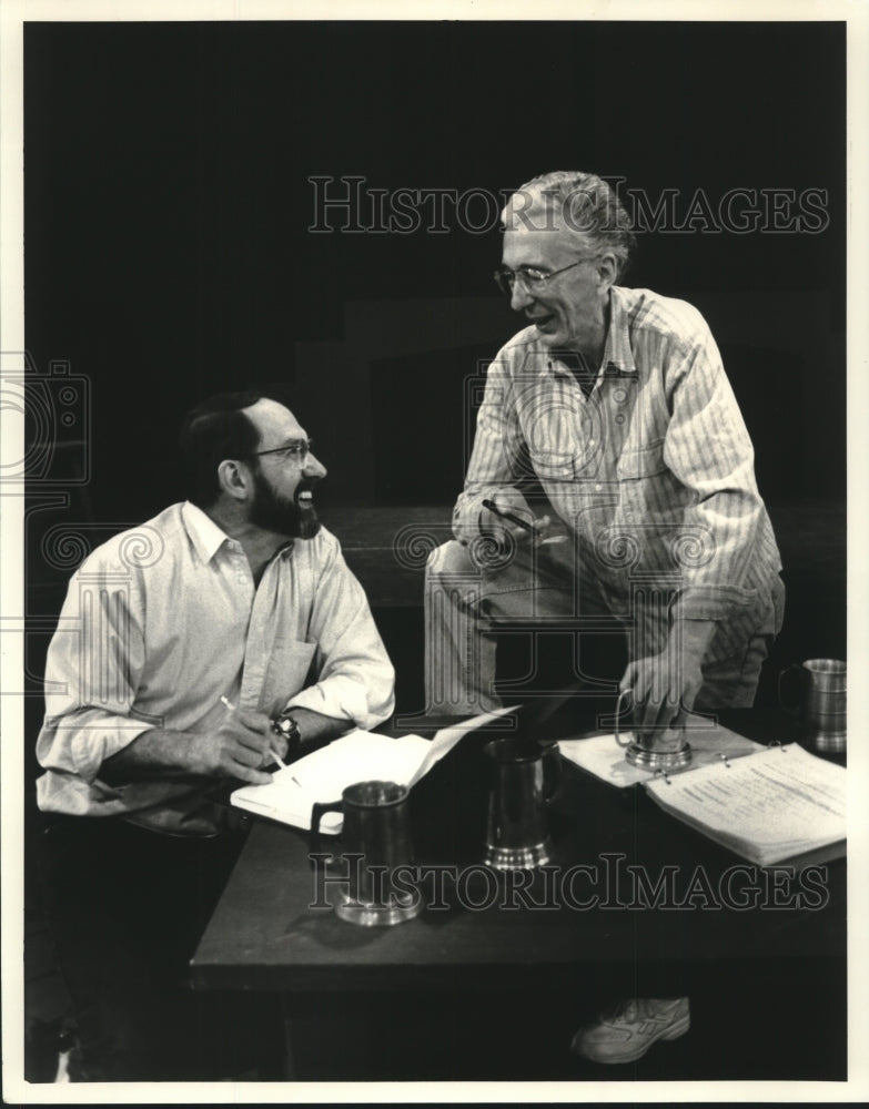 1998 Press Photo Directory Ed. Lange &amp; playwright W. A. Frankonis, New York - Historic Images