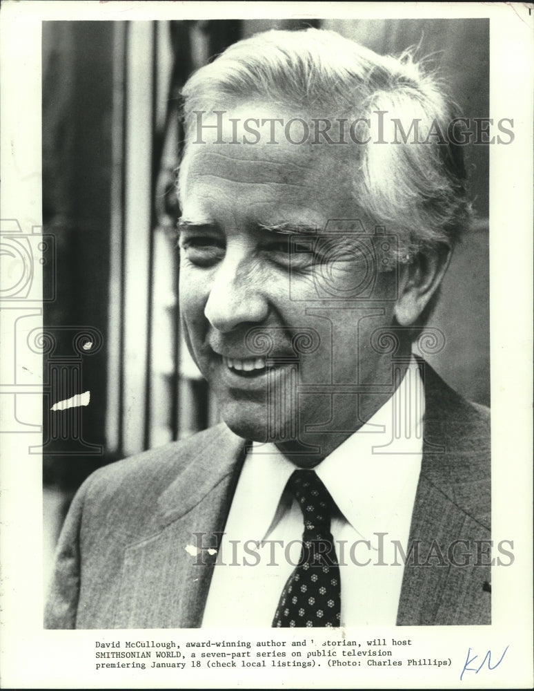 Press Photo Author and historian David McCullough hosts Smithsonian World - Historic Images