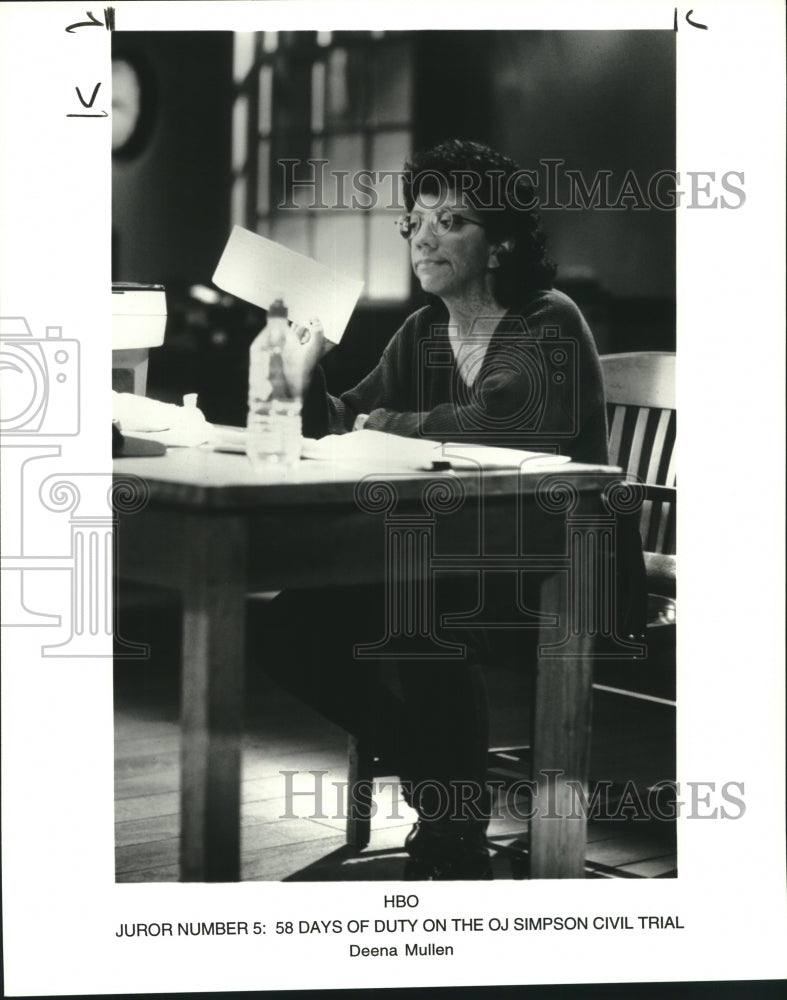 Press Photo Actress Deena Mullen stars in "Juror Number 5" on HBO - tup02424 - Historic Images