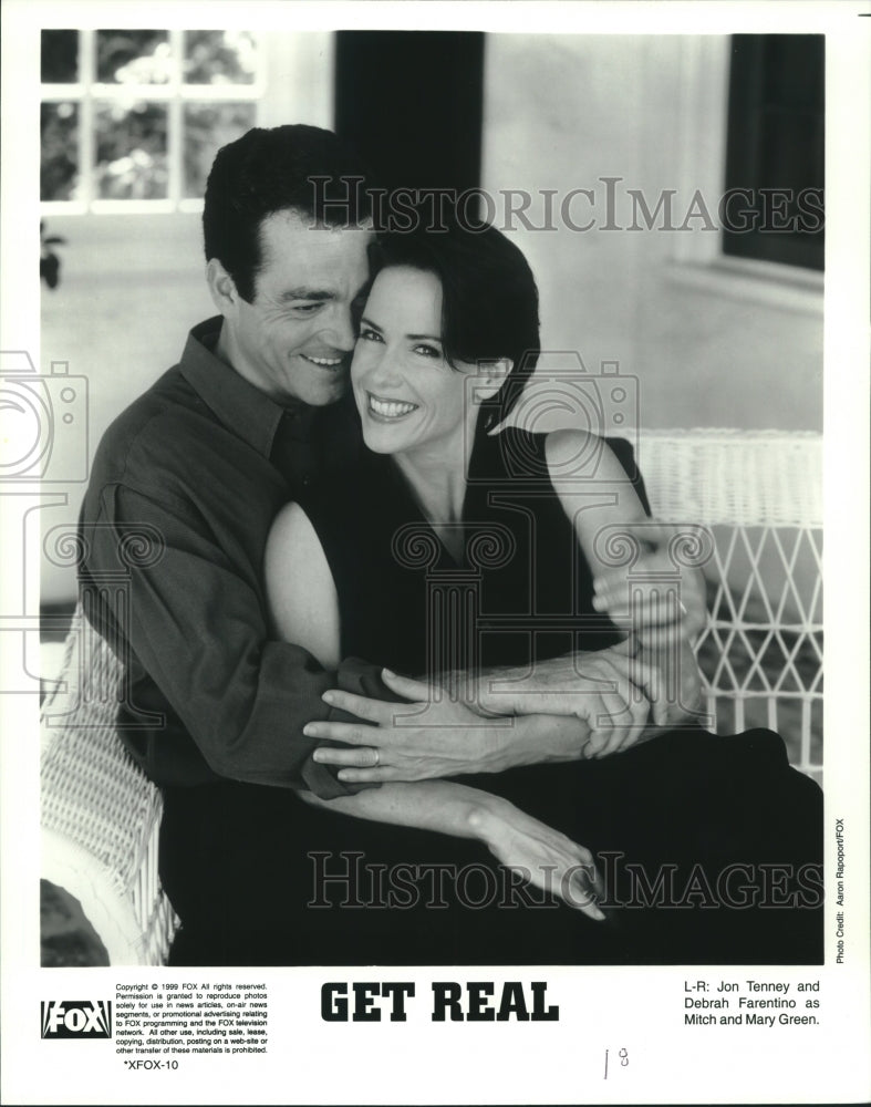 1999 Press Photo Jon Tenney &amp; Debrah Farentino star in Get Real on Fox-TV - Historic Images