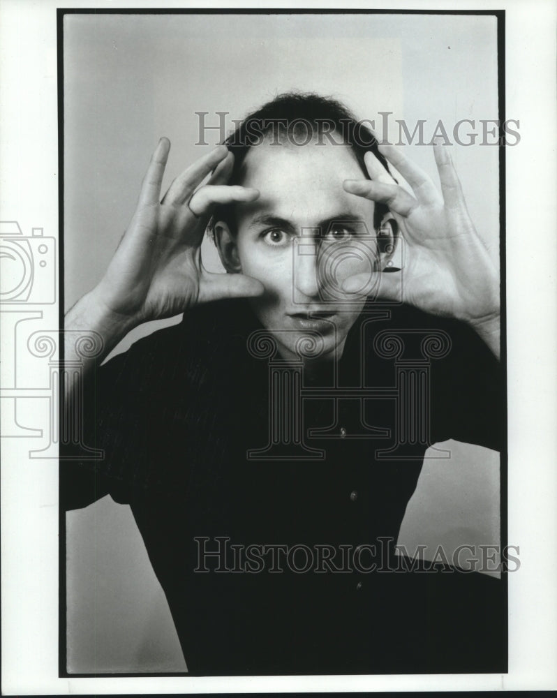 Press Photo Stage actor David Cale performs &quot;The Redthroats&quot; - tup02593 - Historic Images