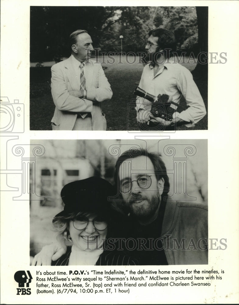 1994 Press Photo Documentary filmmaker Ross McElwee in scenes from PBS&#39; P.O.V. - Historic Images