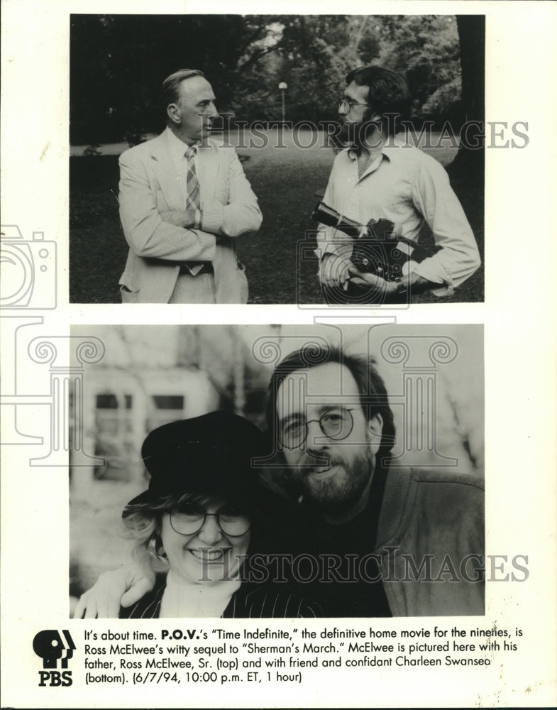 1994 Press Photo Documentary filmmaker Ross McElwee in scenes from PBS' P.O.V. - Historic Images