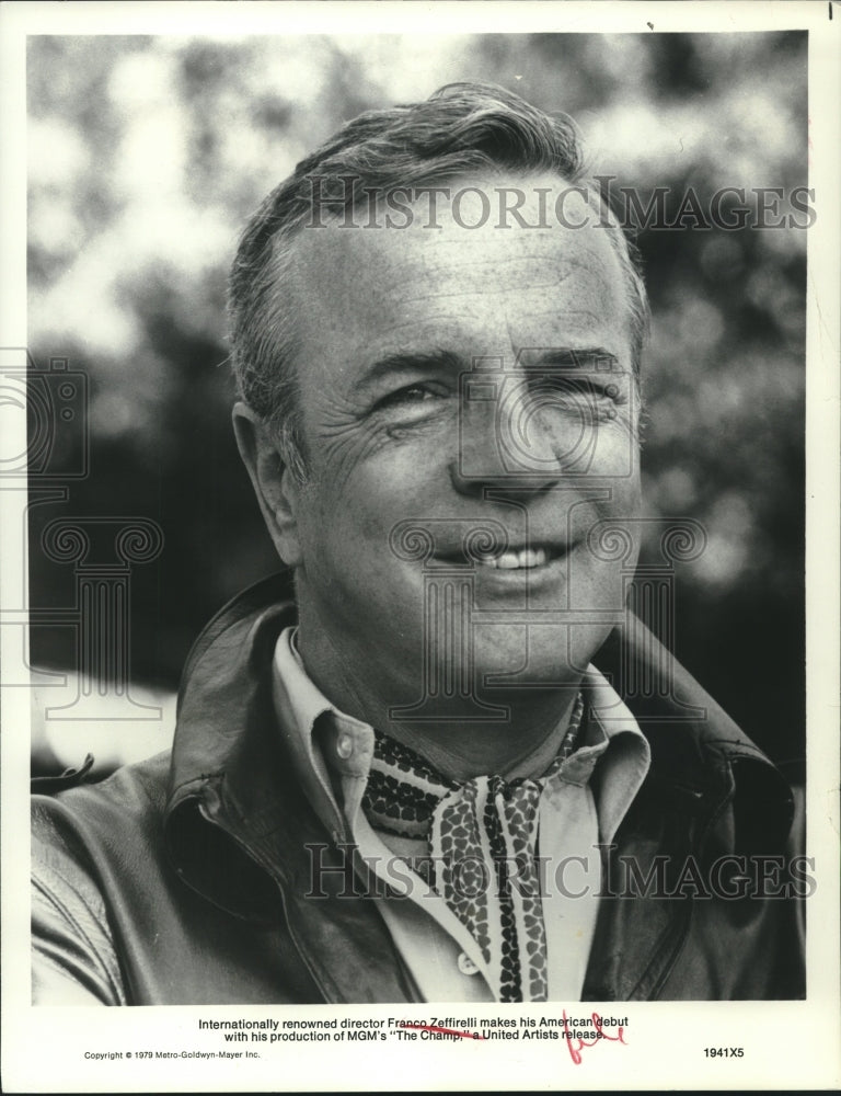 1979 Press Photo Director Franco Zeffirelli produces MGM movie &quot;The Champ&quot;- Historic Images