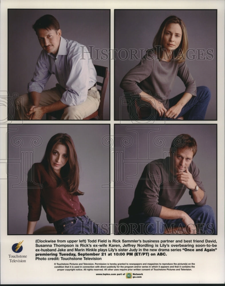 Press Photo Cast of the drama series "Once and Again" on ABC Television - Historic Images