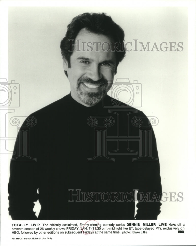 Press Photo Comedian Dennis Miller stars in Dennis Miller Live on HBO - Historic Images