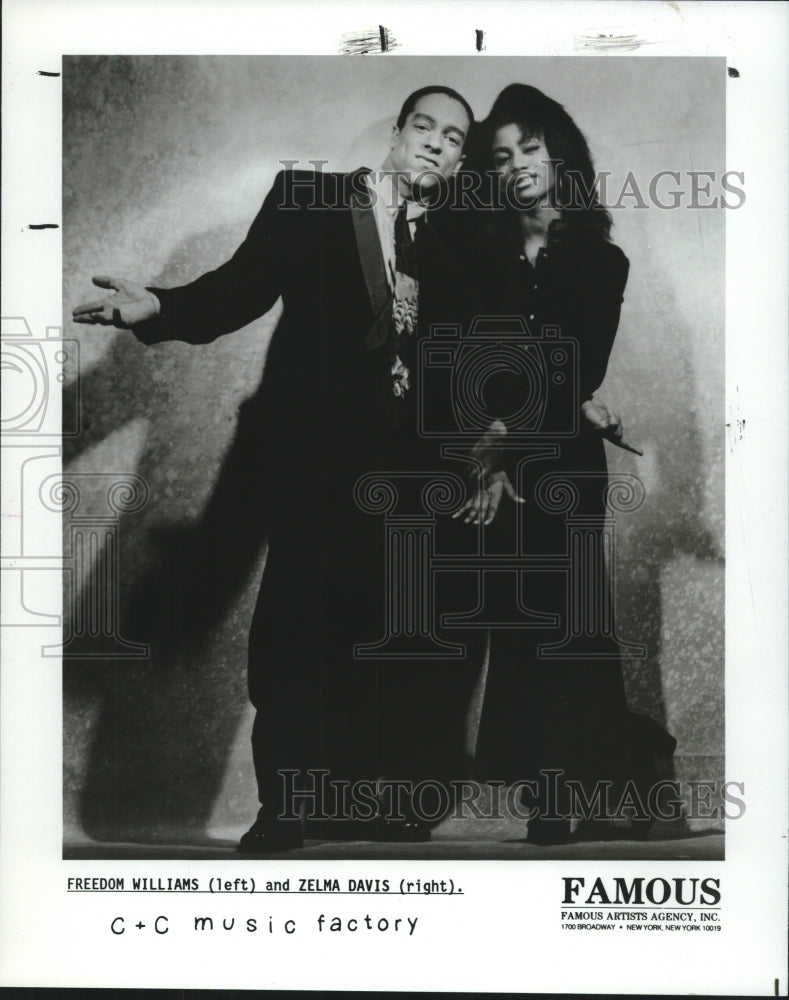 1992 Press Photo Freedom Williams & Zelma Davis, C & C Music Factory - tup02759 - Historic Images