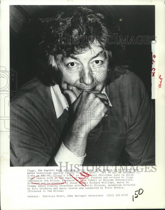 Press Photo Ziggy cartoonist Tom Wilson - Historic Images