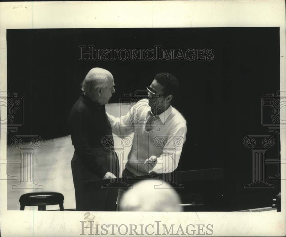 1981 Press Photo Eugene Ormandy & Andre Watts in Saratoga, New York - tup03343- Historic Images