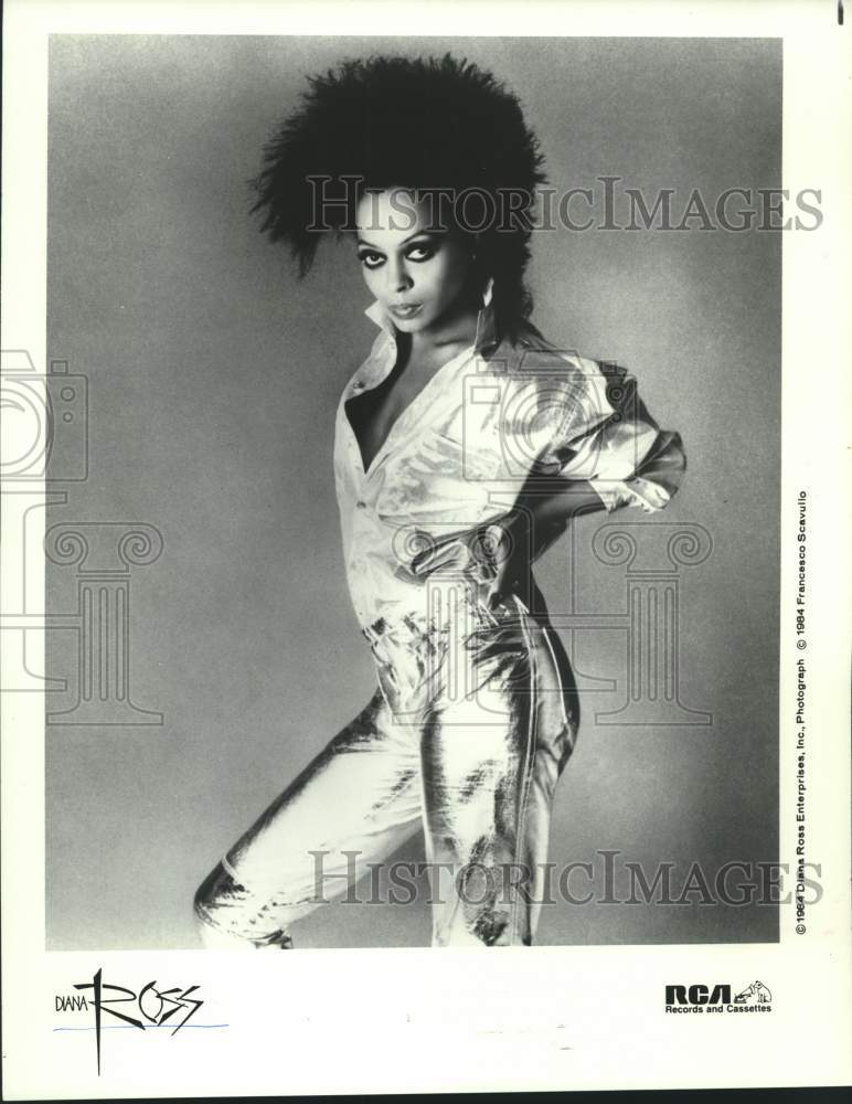 1984 Press Photo RCA recording artist Diana Ross - tup03486- Historic Images