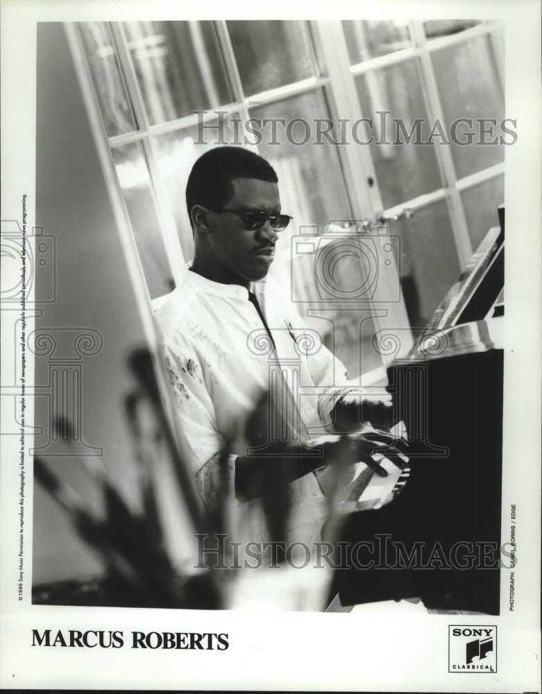 1996 Press Photo Sony Music recording artist Marcus Roberts - tup03522- Historic Images