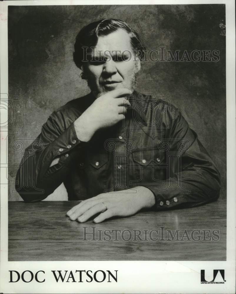 Press Photo United Artists Records recording artist Doc Watson - Historic Images