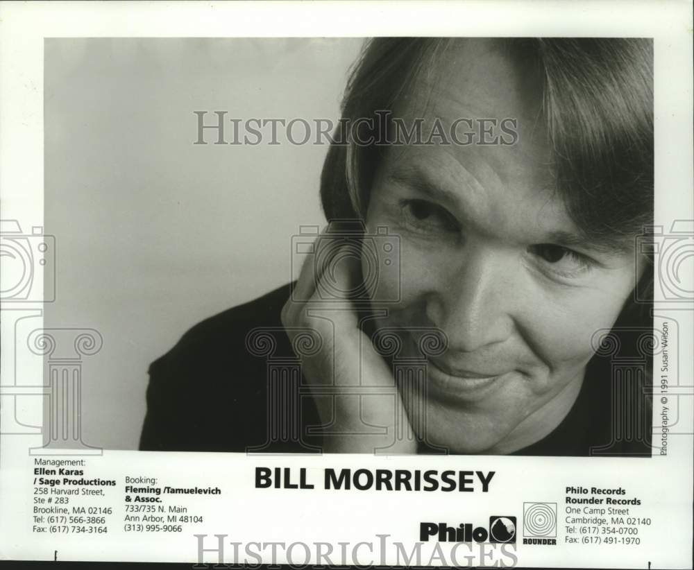 1991 Press Photo Rounder Records recording artist Bill Morrissey - tup04510- Historic Images