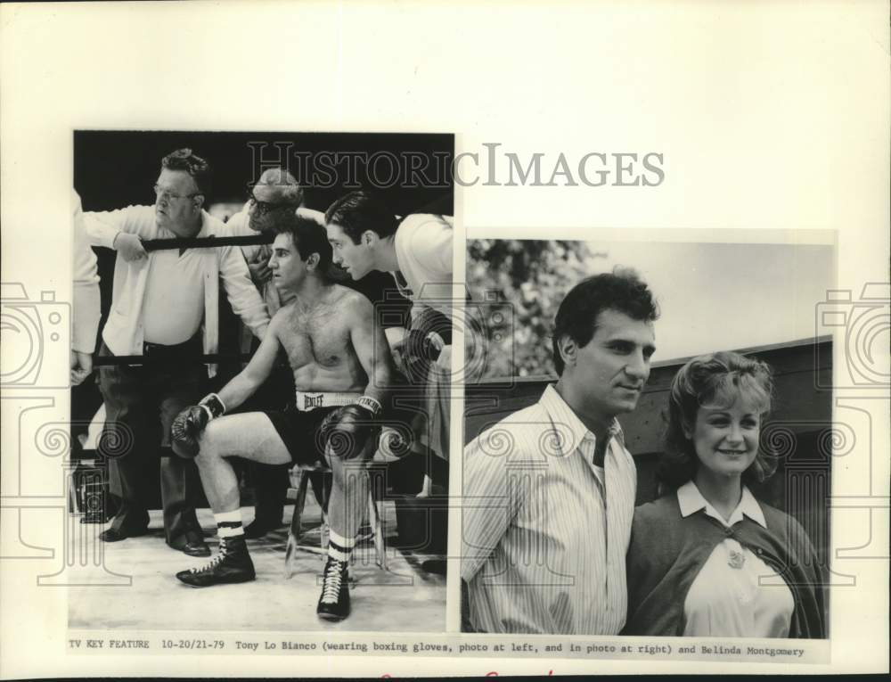 1979 Press Photo Ton Lo Bianco and Belinda Montgomery in movie scenes- Historic Images