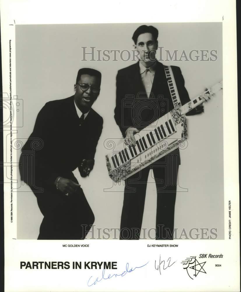 1990 Press Photo SBK Records recording artists Partners in Kryme - tup04816- Historic Images