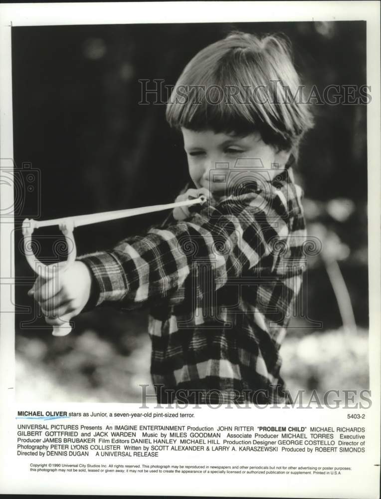 1990 Press Photo Michael Oliver stars as Junior in "Problem Child" - tup04854- Historic Images