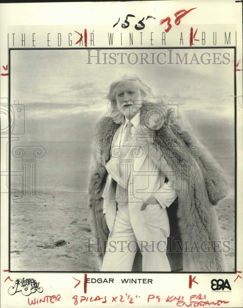 1979 Press Photo Blue Sky Records recording artist Edgar Winter - tup05045- Historic Images