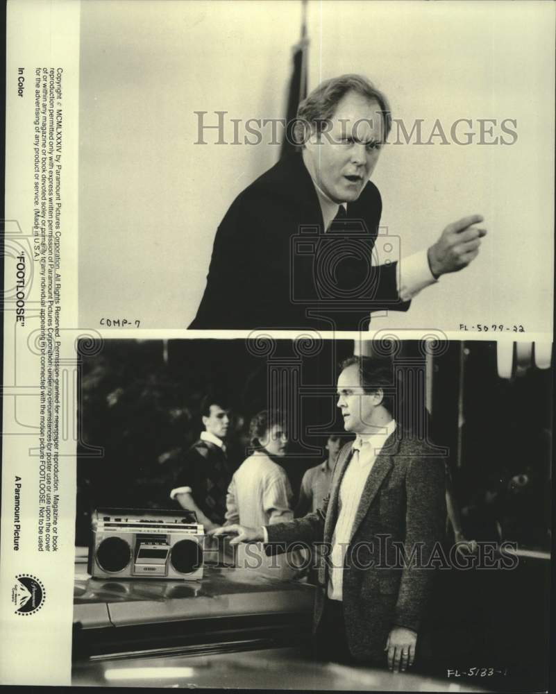 1984 Press Photo John Lithgow in scenes from &quot;Footloose&quot; - tup05096- Historic Images