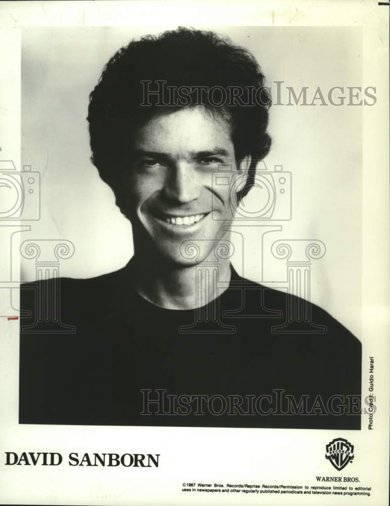 1987 Press Photo Warner Bros. recording artist David Sanborn - tup05404- Historic Images