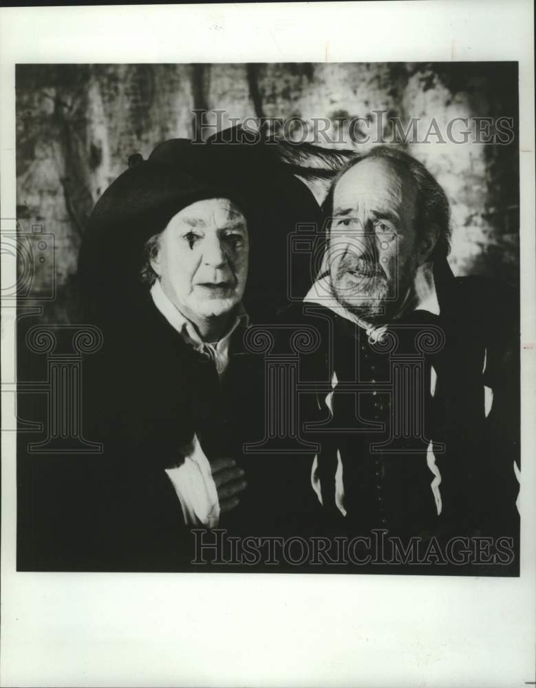 1982 Press Photo Michael Hordern & Frank Middlemass in "King Lear" on PBS- Historic Images